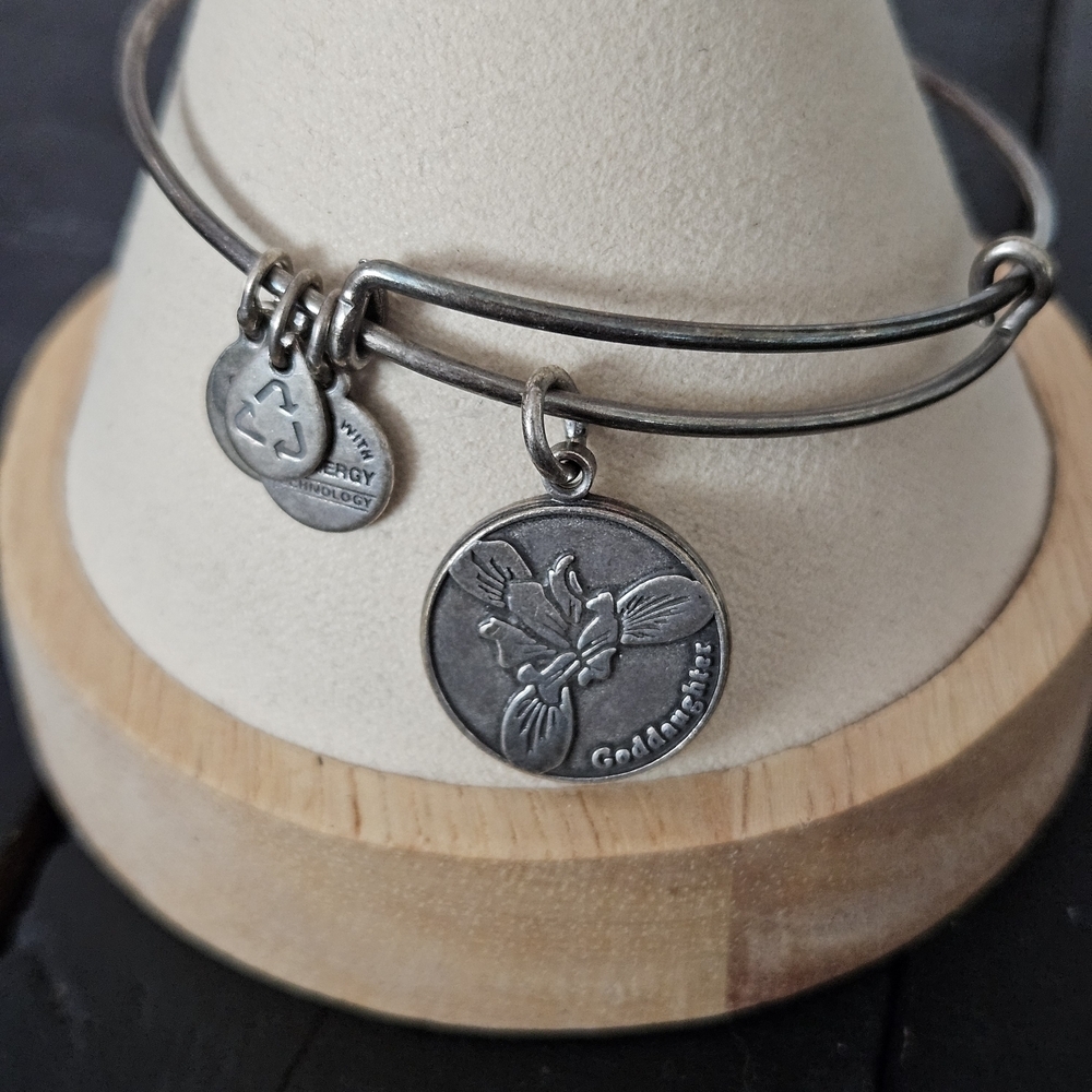 Alex and Ani Silver Goddaughter Charm Bracelet